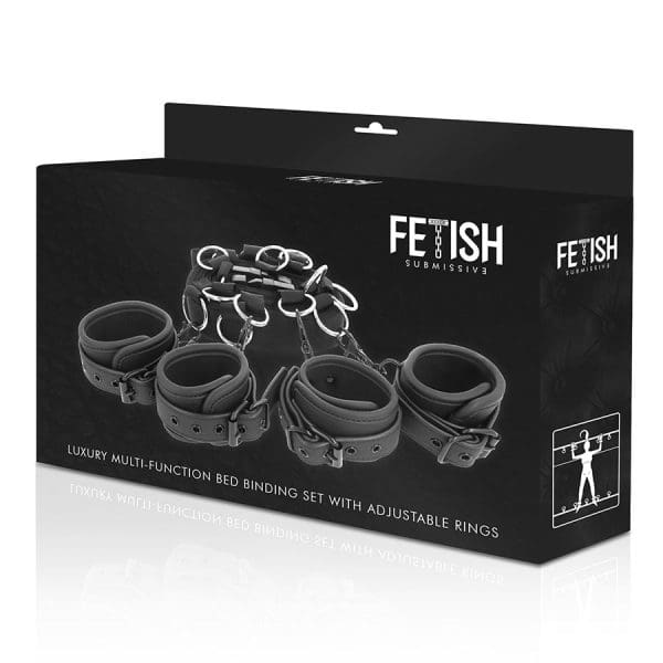FETISH SUBMISSIVE - LUXURY BED TIES SET WITH NOPRENE LINING 10